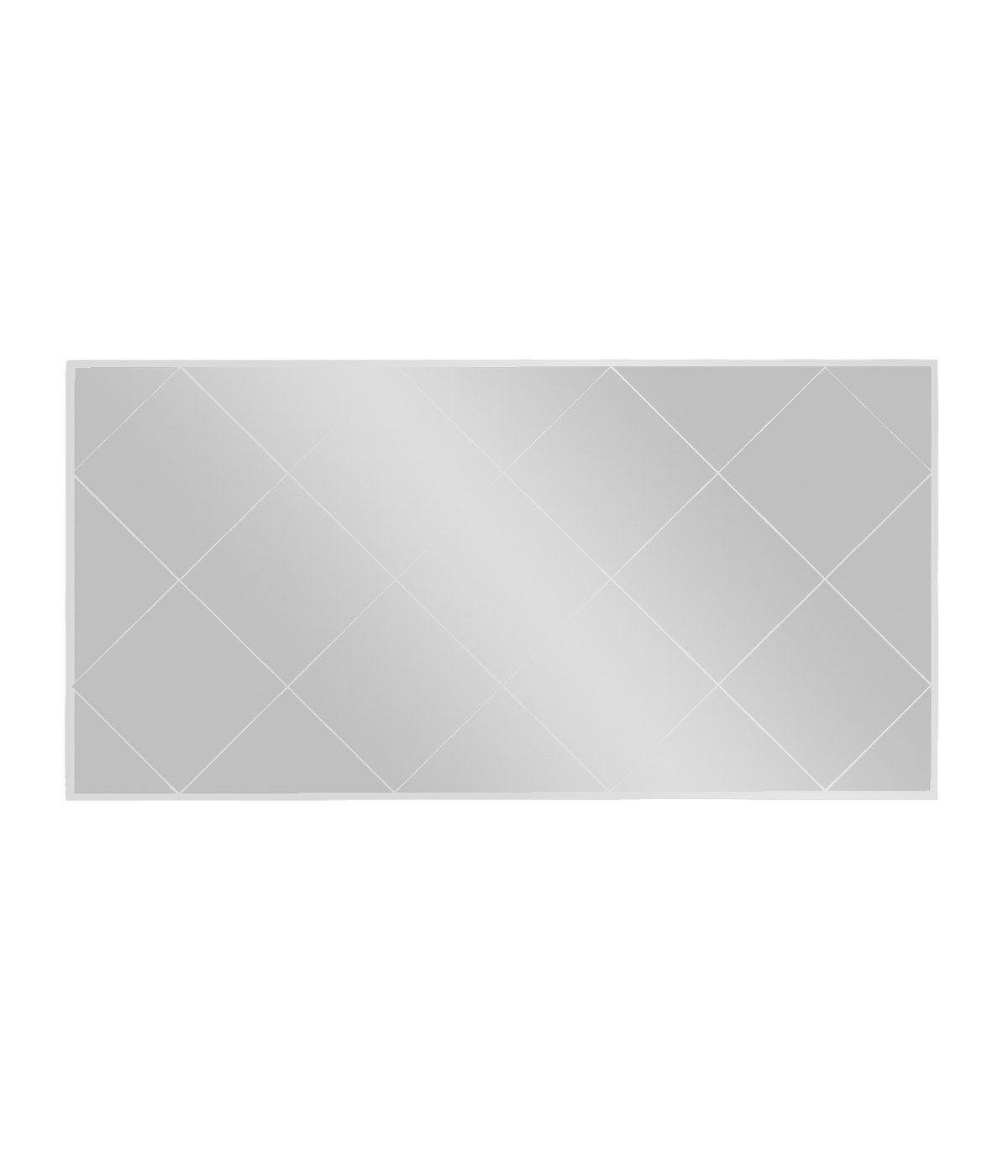 Espelho Argyle elegante, 60 x 120 cm, 100% MDF, Flotal-E ecológico, montável na parede, design branco elegante para decoração e espaços modernos