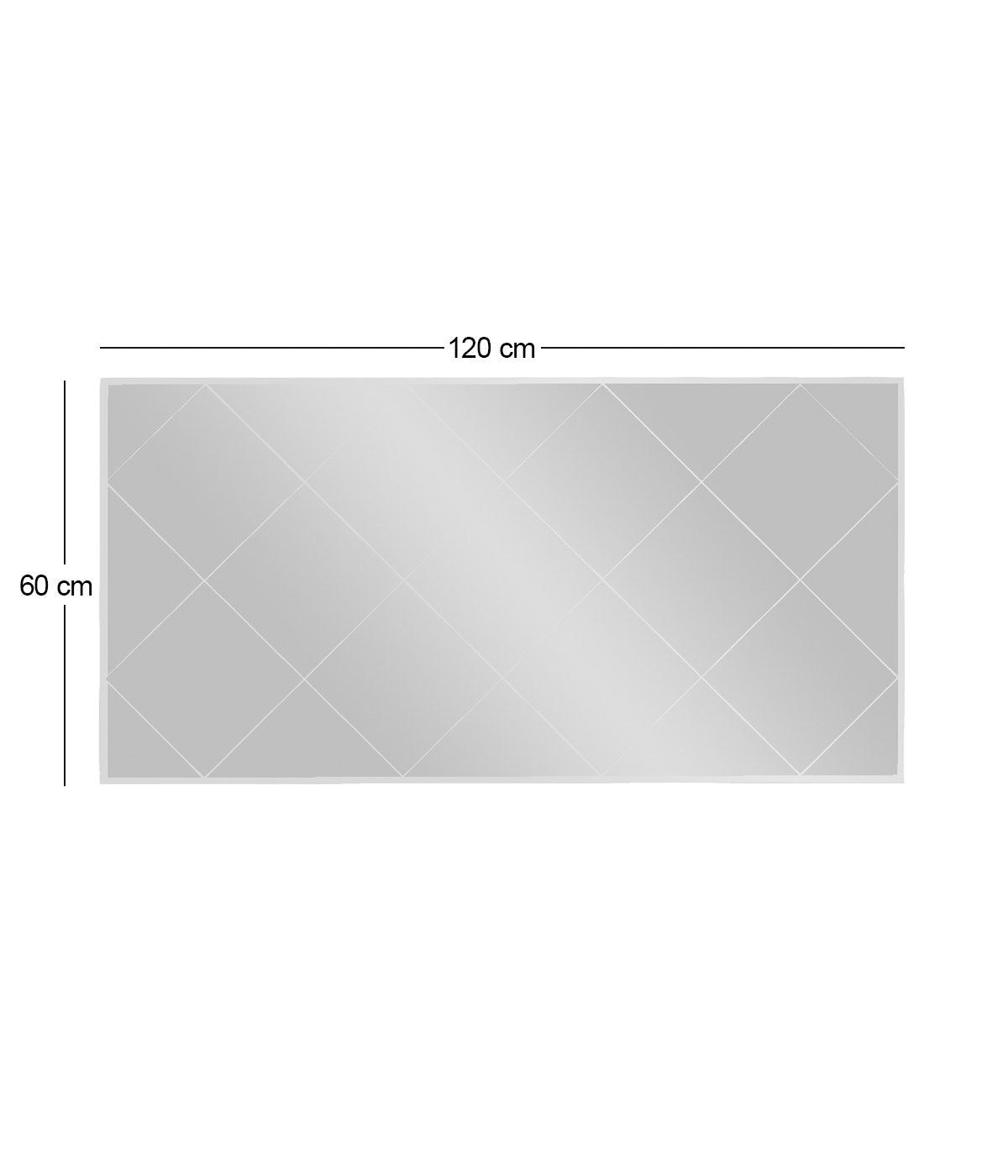 Espelho Argyle elegante, 60 x 120 cm, 100% MDF, Flotal-E ecológico, montável na parede, design branco elegante para decoração e espaços modernos