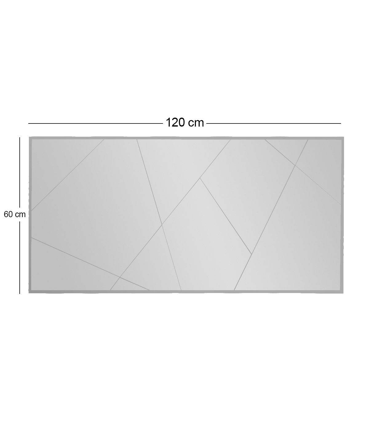 Espelho de Parede Elegante, 60 x 120 cm, 100% MDF, Design Ecológico Flotal-E, Acabamento Branco | Perfeito para Decoração de Casa e Espaços Modernos, Fácil de Montar na Parede