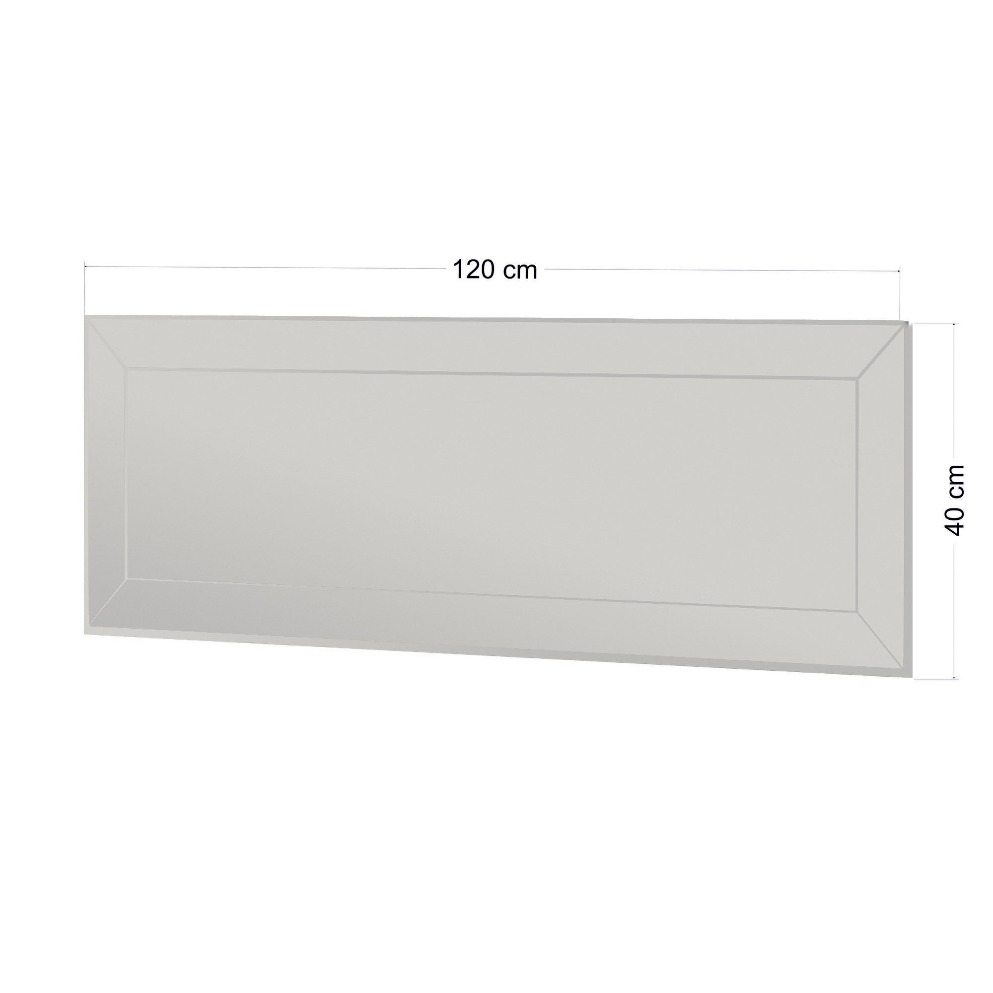 Espelho de cômoda branco elegante, 40 x 120 cm | 100% MDF, Flotal-E ecológico | Design de parede, perfeito para quartos e closets modernos