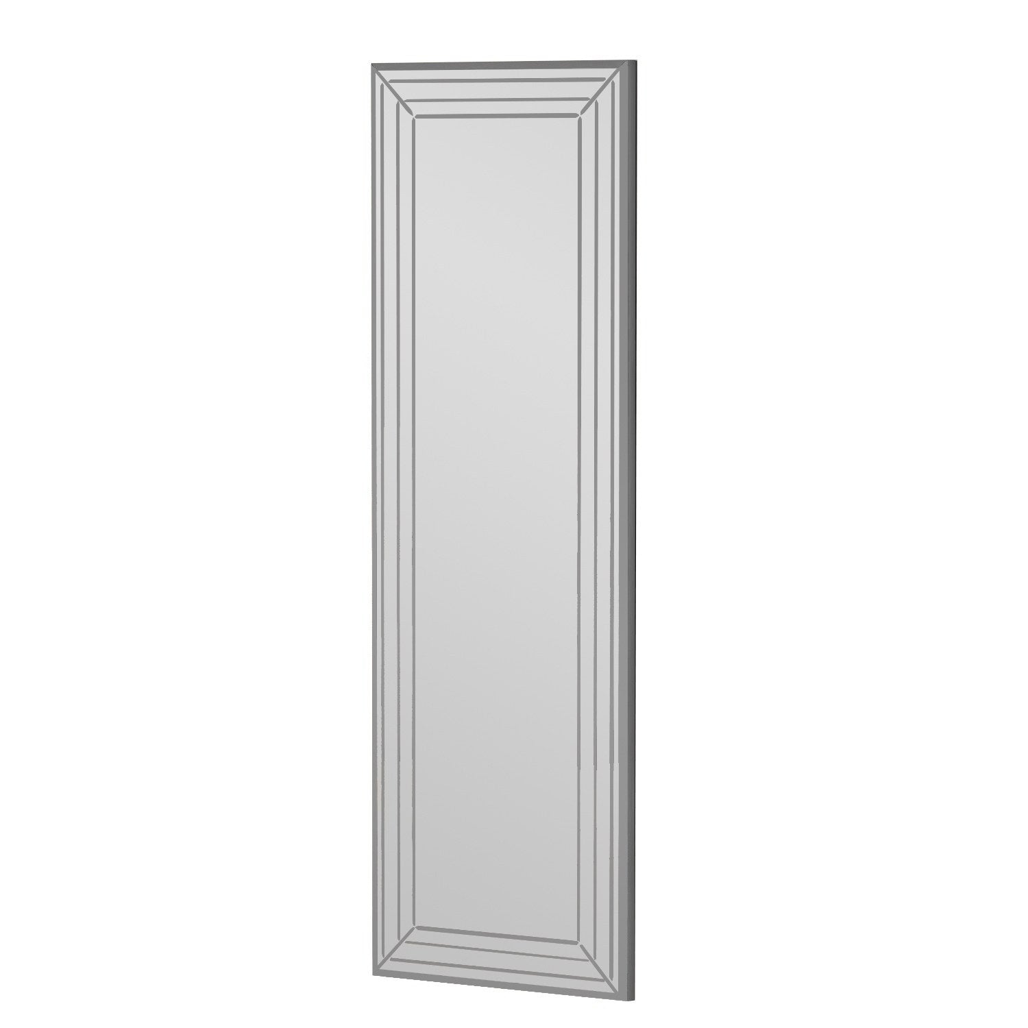 Espelho de cômoda branco elegante, 40 x 120 cm | 100% MDF, Flotal-E ecológico | Design de parede, perfeito para quartos e closets modernos