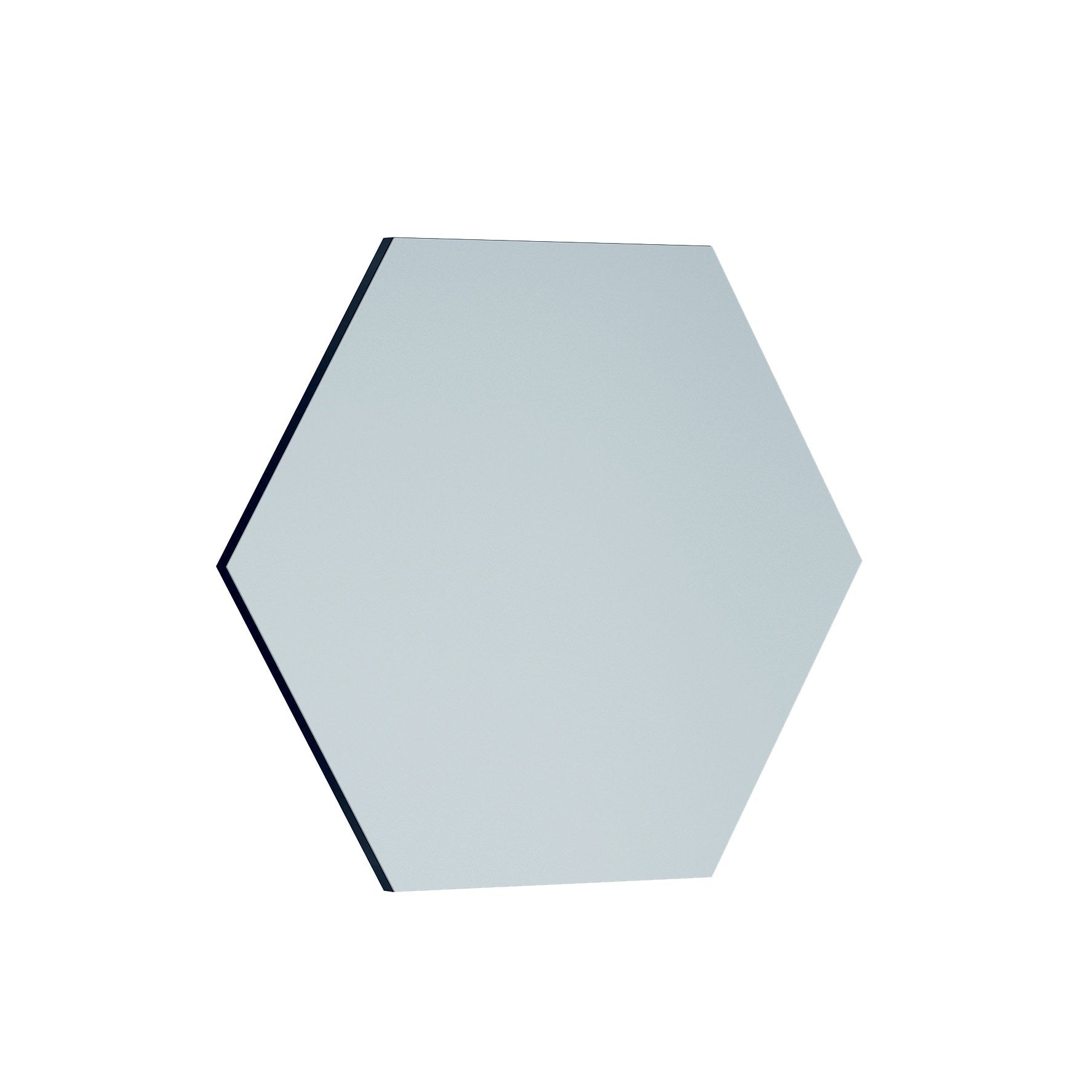 Espelho de parede hexagonal elegante, preto, 70 x 60 x 2,2 cm | 100% MDF, Flotal-E ecológico | Perfeito para decoração moderna e espaços residenciais