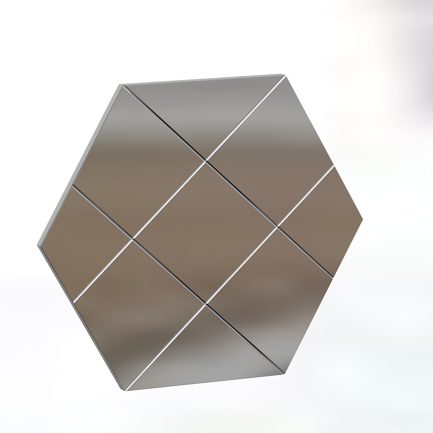 Espelho de Parede Elegante Argyle, 70 x 60 cm, 100% MDF, Design Ecológico Flotal-E, Acabamento Branco | Perfeito para Decoração e Espaços Modernos