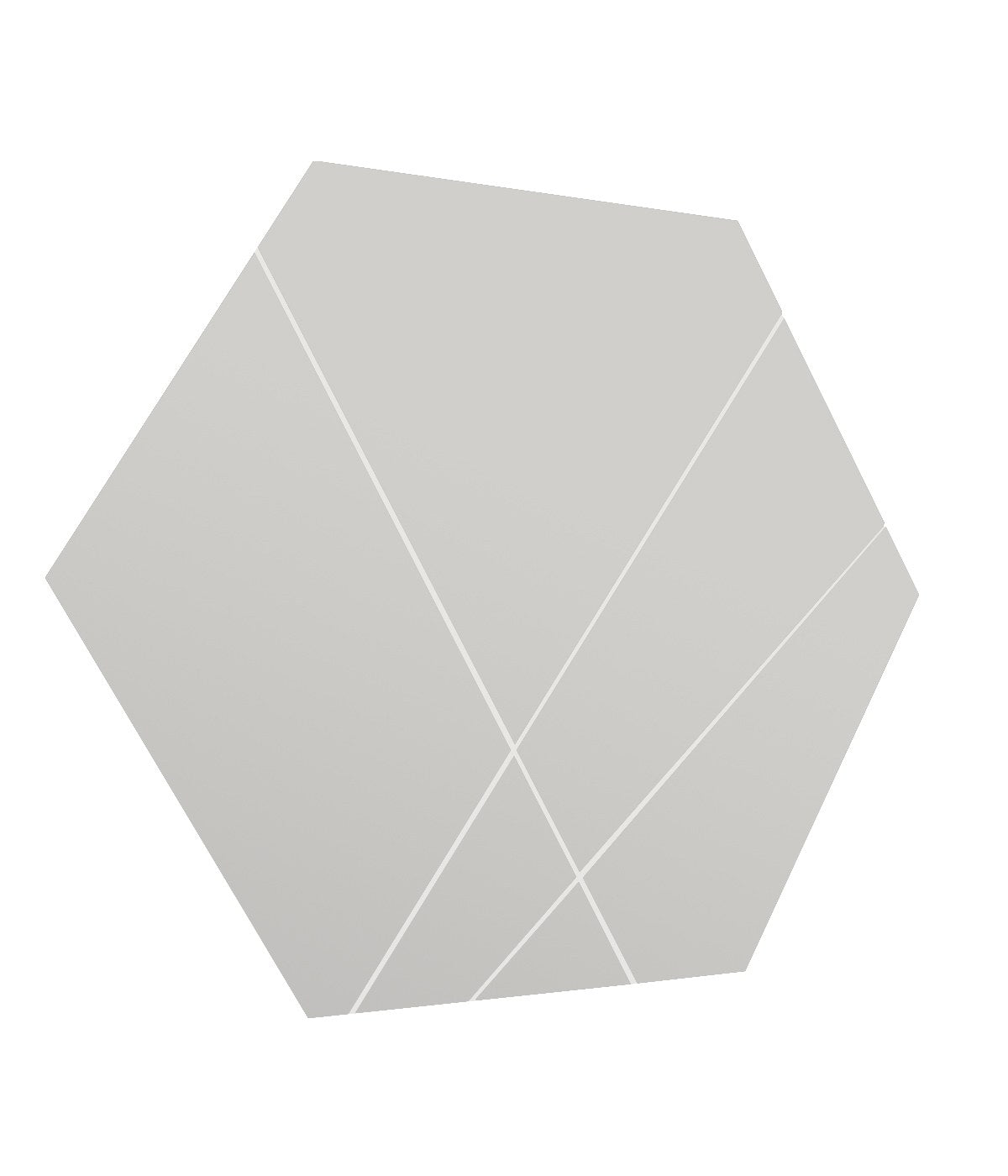 Espelho de Parede Hexagonal Elegante, 70 x 60 cm, 100% MDF, Flotal-E Ecológico, Acabamento Branco | Perfeito para Decoração Moderna e Espaços Elegantes