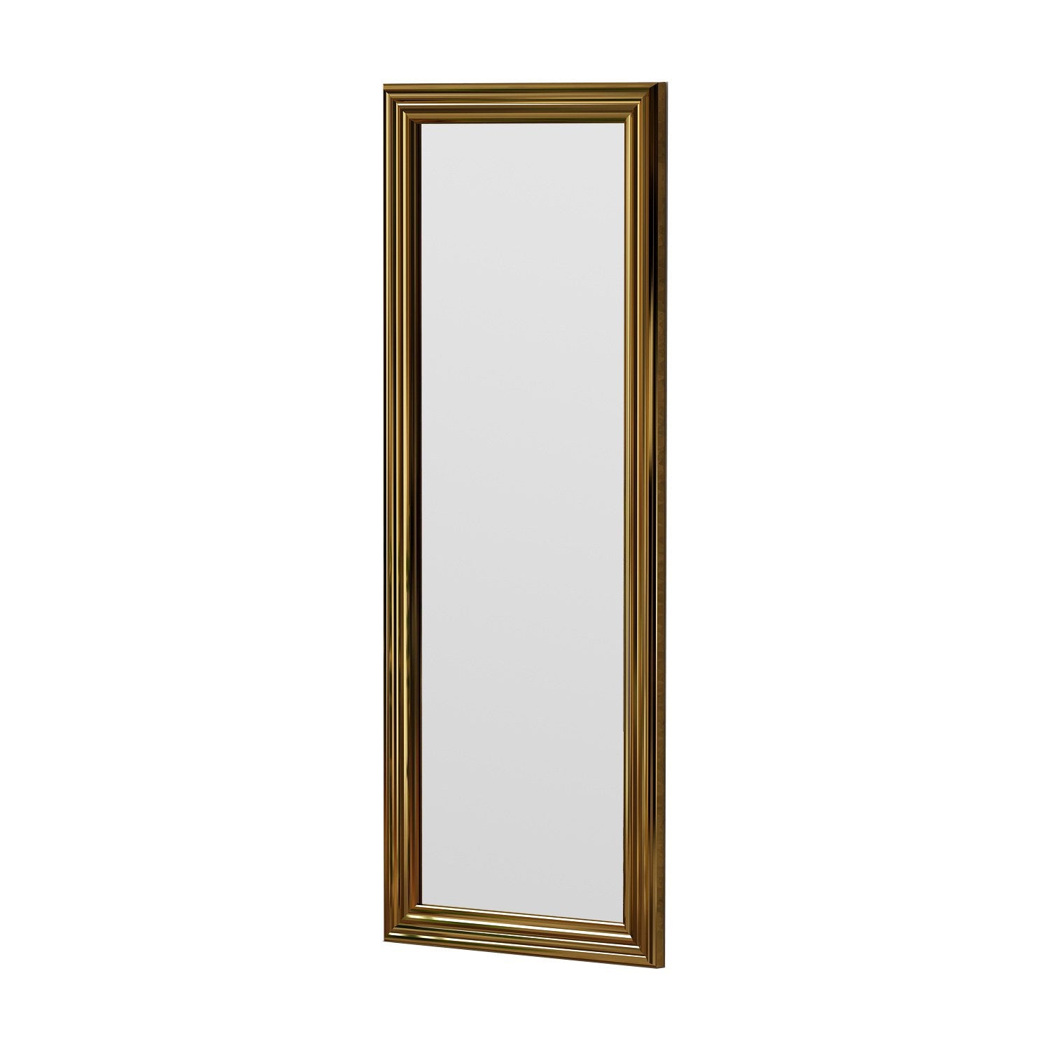 Espelho elegante com moldura dourada, 40 x 105 x 3 cm | 100% MDF e Flotal-E ecológico | Montável na parede, perfeito para decoração elegante