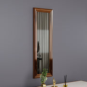 Espelho de cômoda elegante com moldura de bronze, 30 x 90 cm | 100% MDF, espelho ecológico Flotal-E | Montável na parede, um complemento elegante para qualquer ambiente