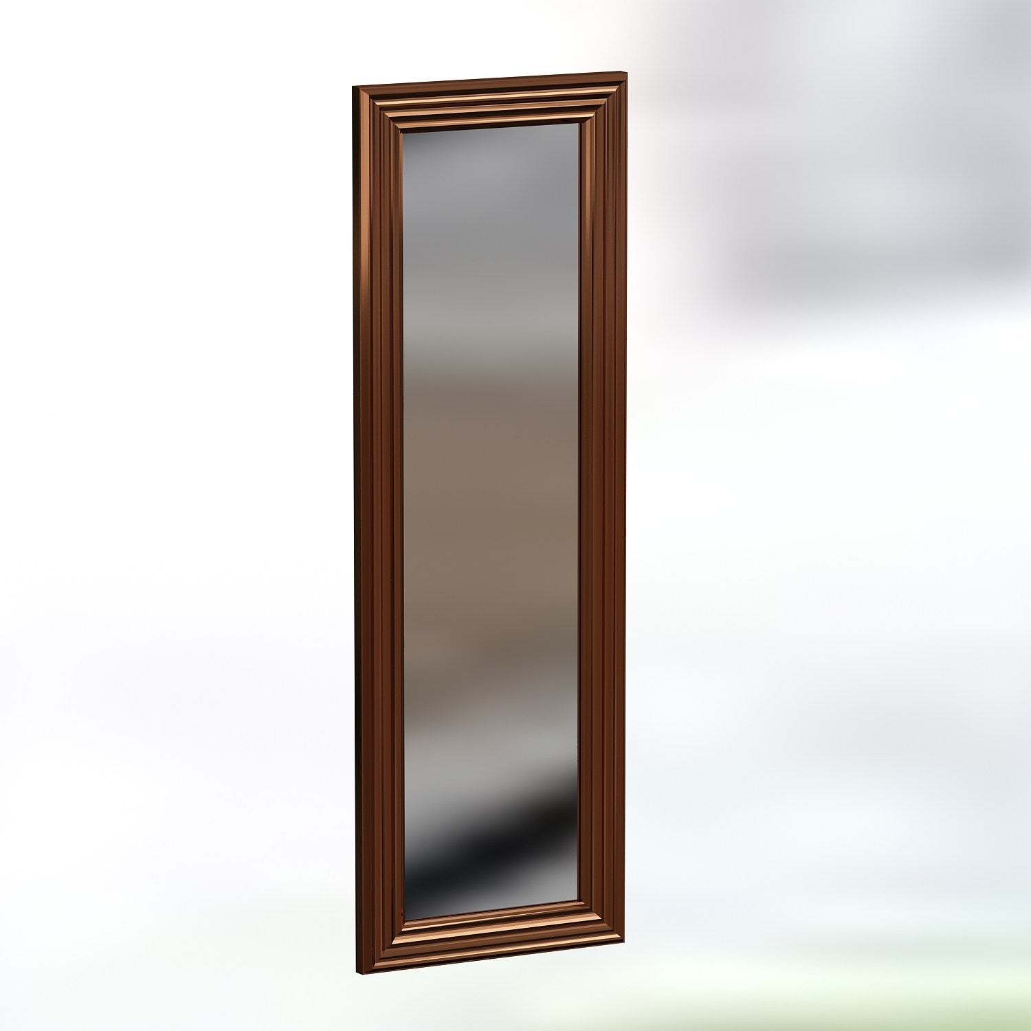 Espelho de cômoda elegante com moldura de bronze, 30 x 90 cm | 100% MDF, espelho ecológico Flotal-E | Montável na parede, um complemento elegante para qualquer ambiente