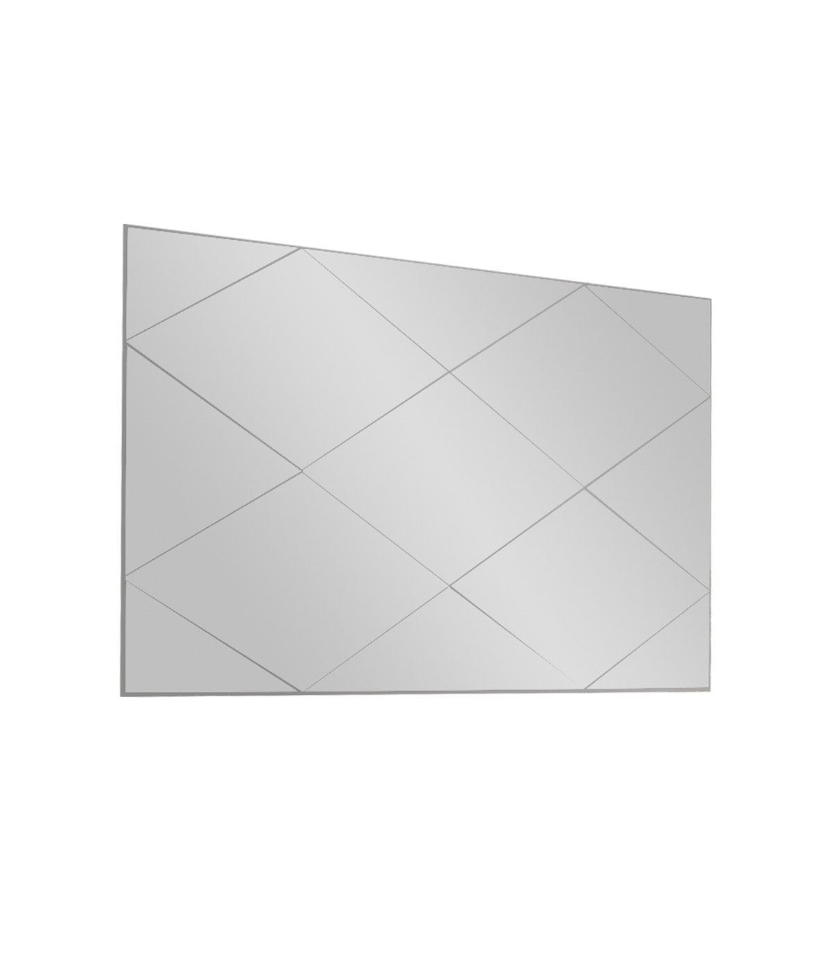 Espelho Argyle Elegante, 50 x 75 cm, 100% MDF, Flotal-E Ecológico, Montável na Parede, Design Branco Elegante | Perfeito para Decoração Moderna