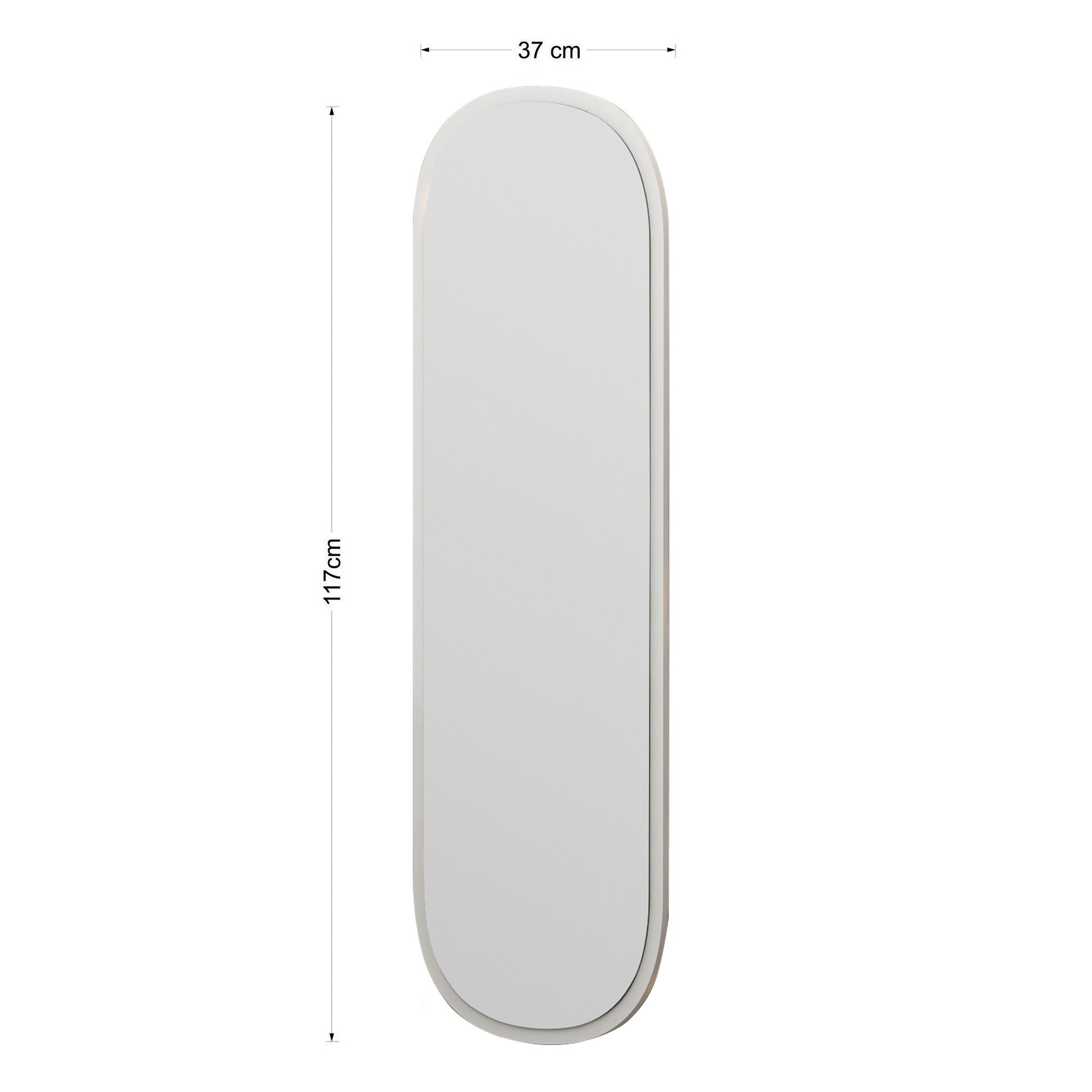 Espelho de Parede Elegante, 40 x 120 cm, 100% MDF, Design Ecológico Flotal-E, Acabamento Branco Elegante | Perfeito para Decoração e Espaços Modernos