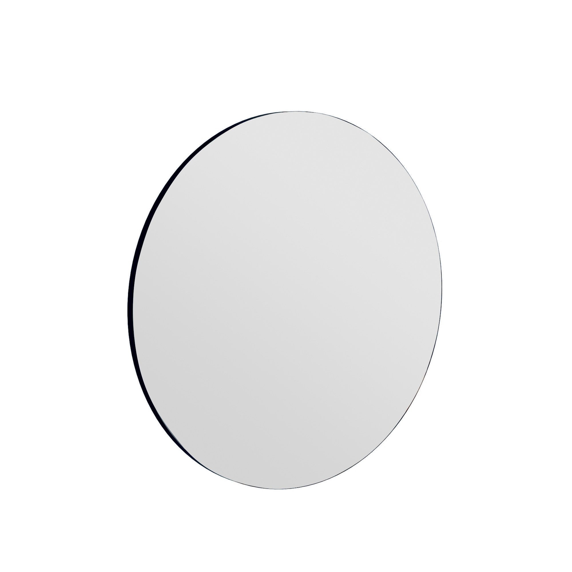 Espelho de parede redondo elegante, 70 cm, preto, 100% MDF, 2,2 cm de profundidade | Design ecológico Flotal-E | Perfeito para decoração e espaços modernos