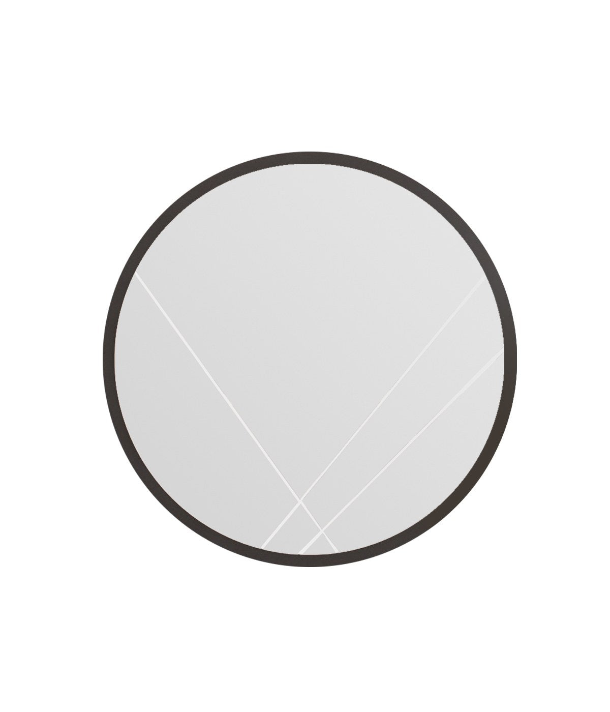 Espelho de parede redondo elegante, 60 cm, preto, 100% MDF, 2,2 cm de profundidade | Design ecológico Flotal-E | Perfeito para decoração e espaços modernos