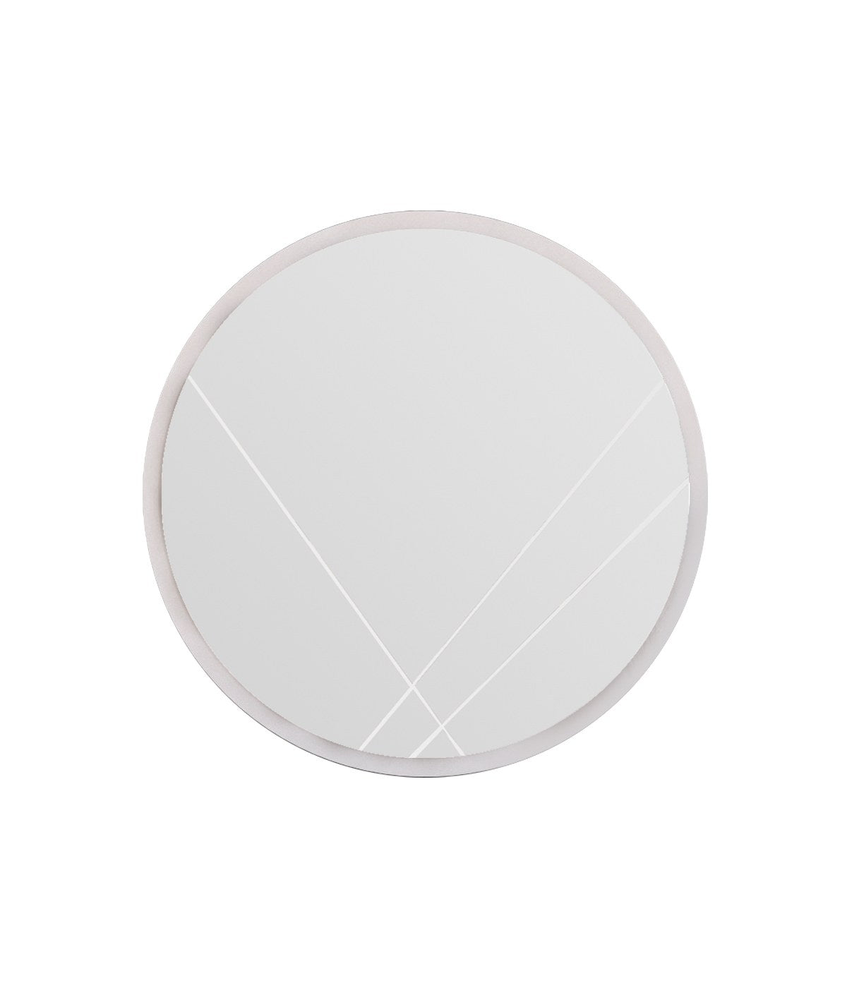 Espelho de parede redondo elegante, 60 cm, branco | 100% MDF, 2,2 cm de profundidade | Design ecológico Flotal-E | Perfeito para decoração e espaços modernos