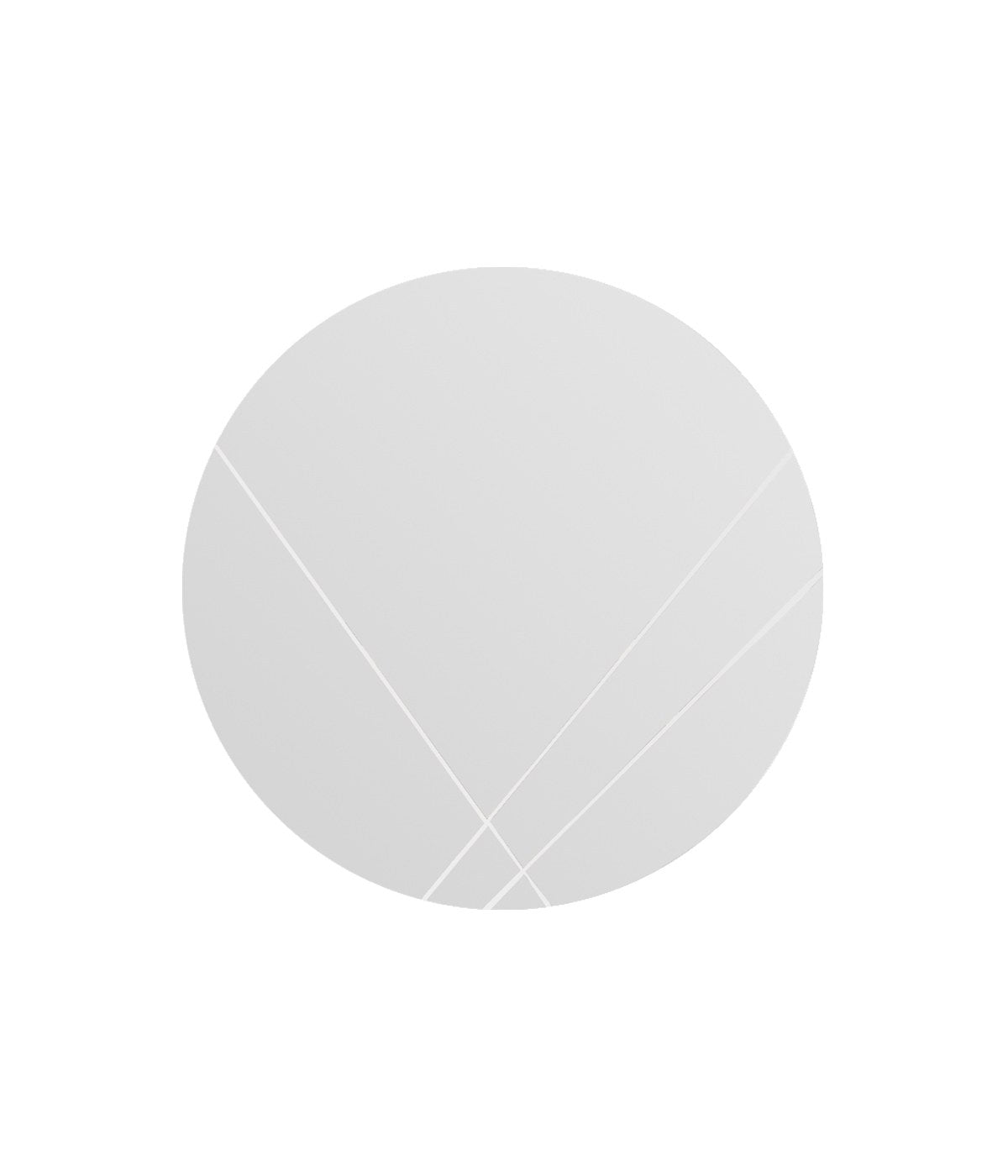 Espelho de parede redondo elegante, 60 cm, branco | 100% MDF, 2,2 cm de profundidade | Design ecológico Flotal-E | Perfeito para decoração e espaços modernos