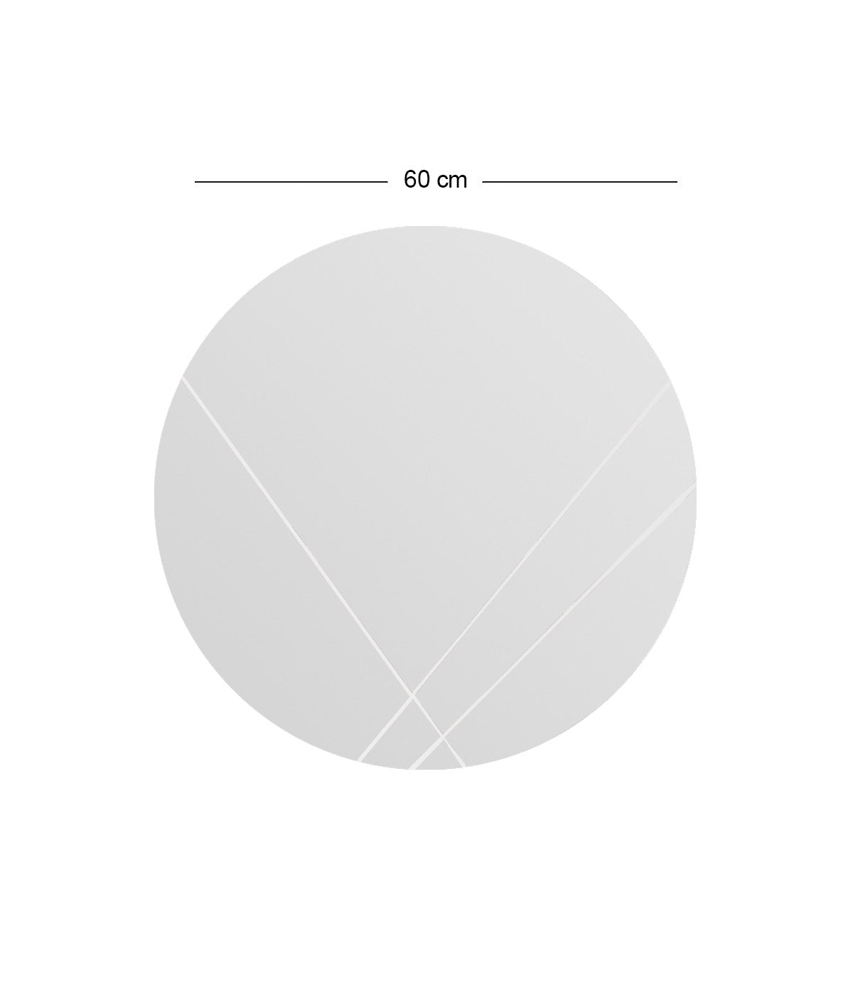 Espelho de parede redondo elegante, 60 cm, branco | 100% MDF, 2,2 cm de profundidade | Design ecológico Flotal-E | Perfeito para decoração e espaços modernos