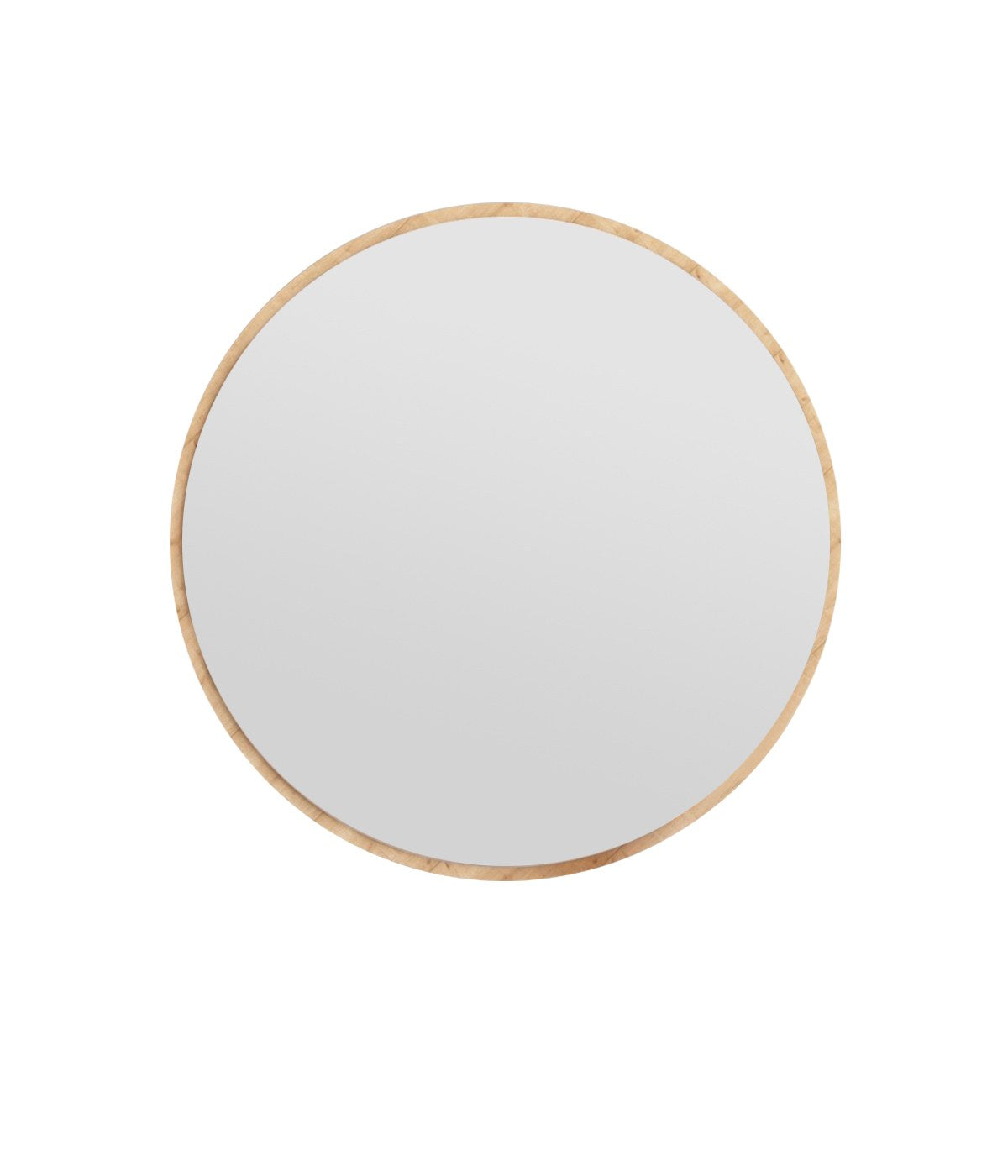 Espelho de Parede Redondo, 60 cm, 100% MDF, Flotal-E Ecológico, Cor Natural | Decoração Elegante e Funcional para Casa e Escritório | Fácil Montagem na Parede