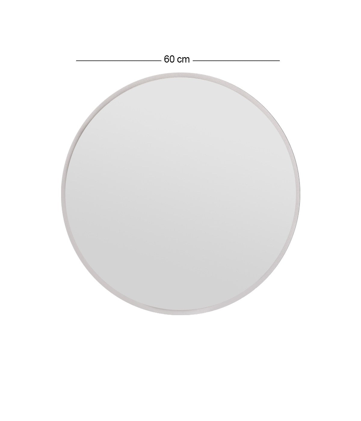 Espelho de parede redondo elegante, 60 cm, branco | 100% MDF, 2,2 cm de profundidade | Design ecológico Flotal-E | Perfeito para decoração e espaços modernos