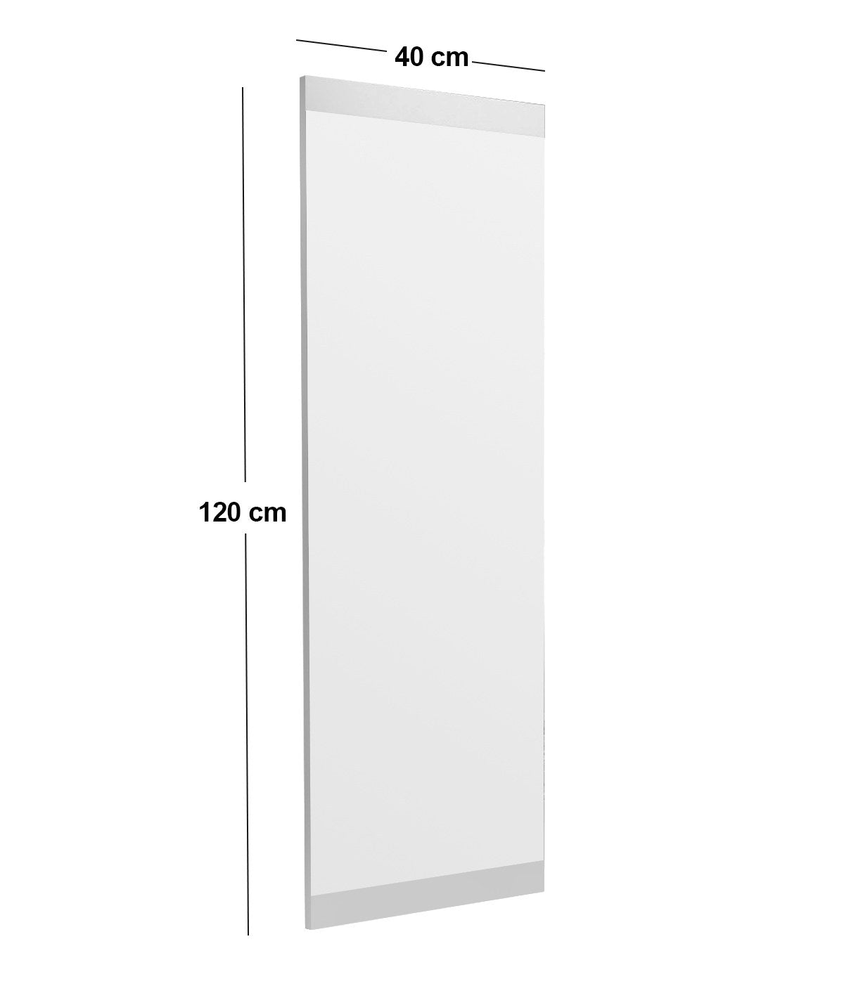 Espelho de Parede Elegante, 40 x 120 cm, 100% MDF, Flotal-E Ecológico, Acabamento Branco | Perfeito para Decoração Moderna e Espaços Funcionais