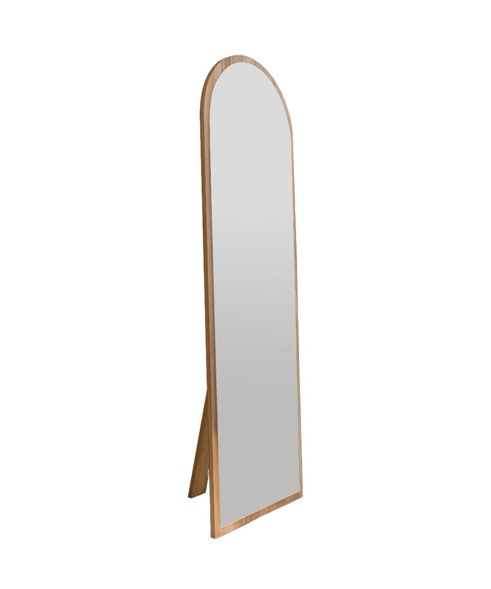 Espelho de parede elegante em nogueira, 50 x 160 x 2,2 cm | 100% MDF, Flotal-E ecológico | Decoração elegante para casa, perfeito para sala de estar e hall de entrada