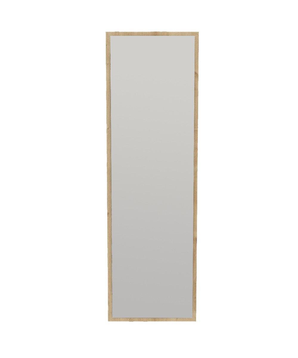Espelho de chão elegante, 50 cm x 160 cm, 100% MDF, Flotal-E ecológico, para montagem na parede, cor natural | Perfeito para decoração de casa e closets