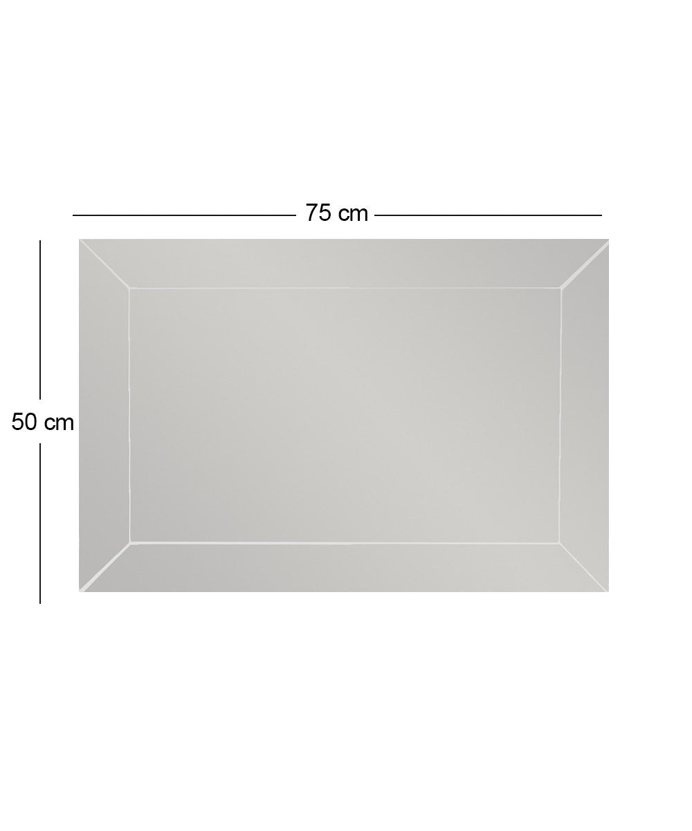 Espelho de cômoda elegante, 50 x 75 cm, branco | 100% MDF, Flotal-E ecológico | Design de parede, perfeito para quartos e closets modernos