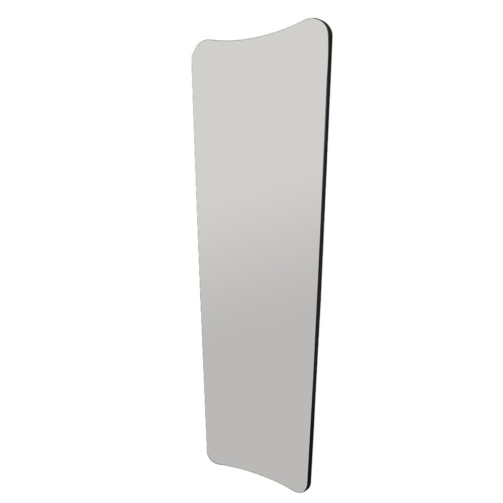 Espelho Cheval elegante, 55 cm x 150 cm, 100% MDF, espelho ecológico Flotal-E, para montagem na parede, design elegante transparente e preto para espaços modernos