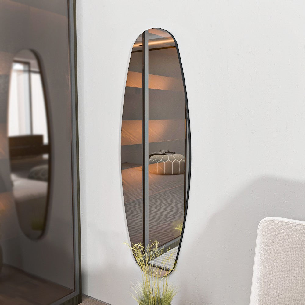 Espelho Cheval Elegante, 40 cm x 120 cm, 100% MDF, Espelho Flotal-E Ecológico, Montável na Parede, Design Transparente | Perfeito para Quartos e Vestiários Modernos