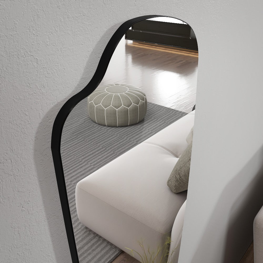 Espelho Cheval Elegante, 40 cm x 120 cm, 100% MDF, Espelho Flotal-E Ecológico, Montável na Parede, Design Transparente | Perfeito para Quartos e Vestiários Modernos