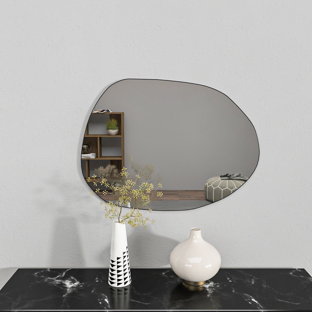 Espelho de Parede Elegante, 55 x 75 cm, 100% MDF, Design Ecológico Flotal-E, Acabamento Transparente | Perfeito para Decoração e Espaços Modernos