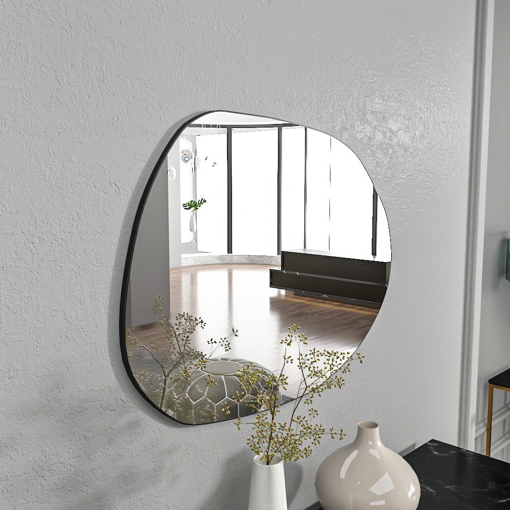 Espelho de Parede Elegante, 55 x 75 cm, 100% MDF, Design Ecológico Flotal-E, Acabamento Transparente | Perfeito para Decoração e Espaços Modernos