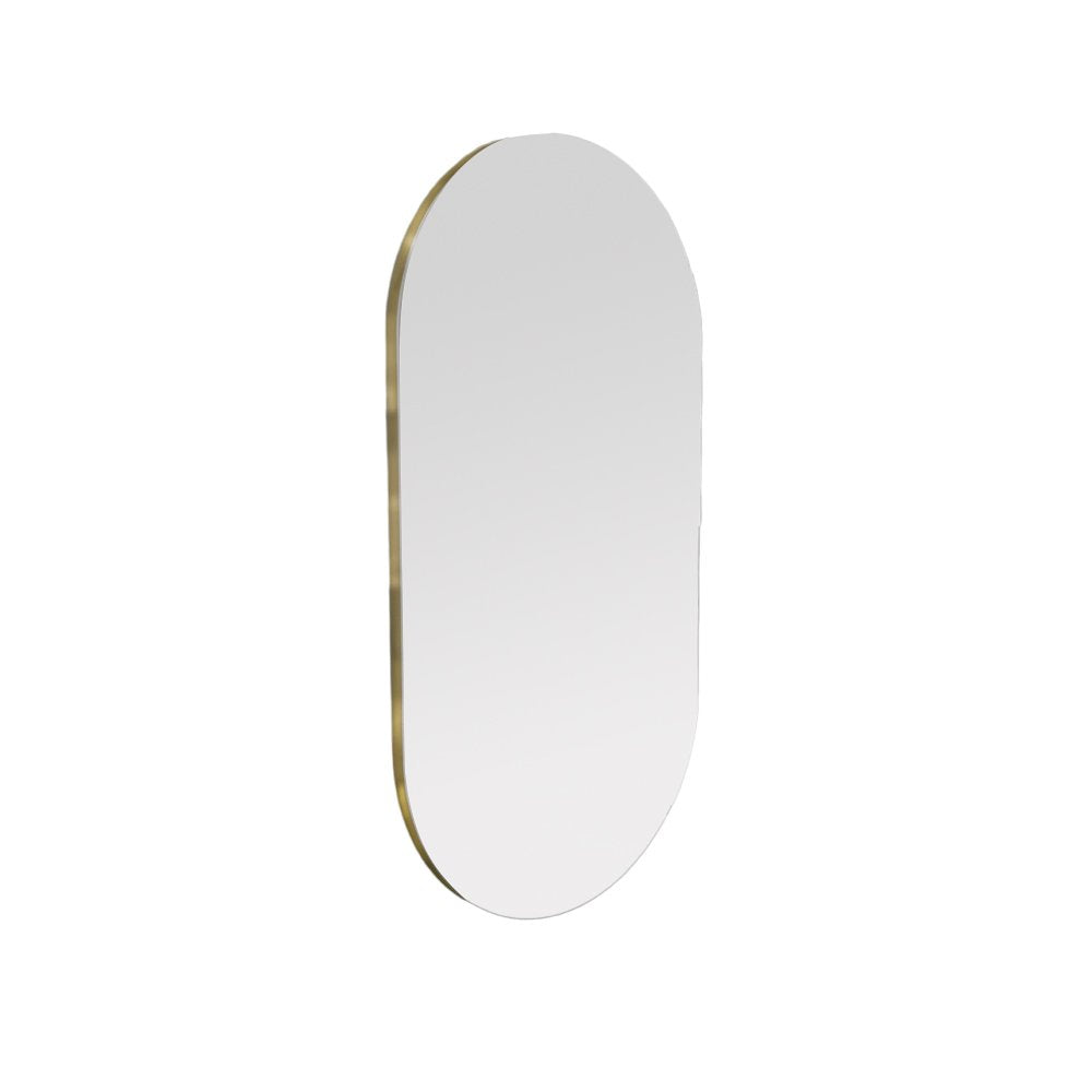 Espelho de Parede Elegante, 45 x 85 cm, 100% MDF, Design Ecológico Flotal-E, Acabamento Transparente e Dourado | Perfeito para Decoração Moderna