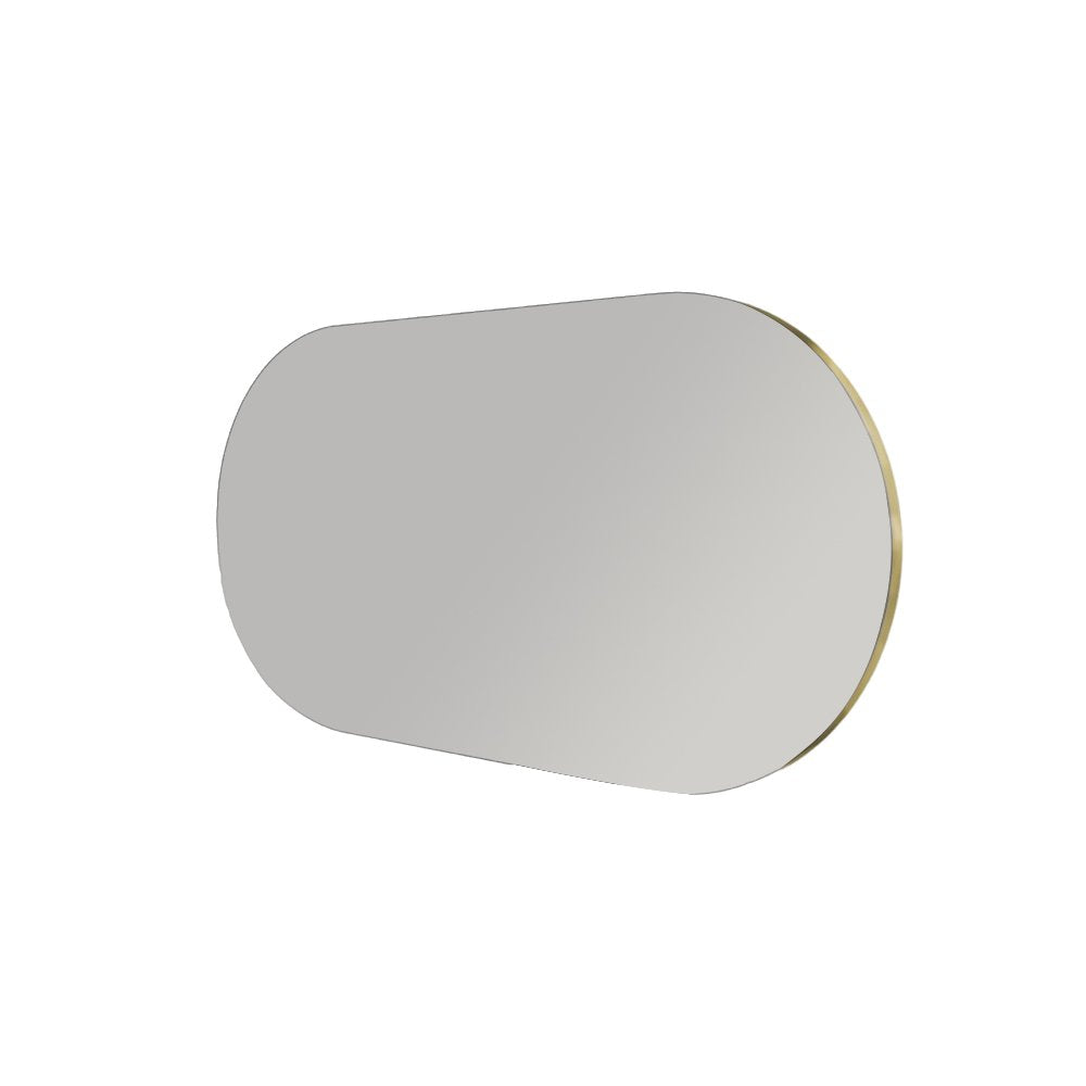 Espelho de parede elegante, cinza escuro e dourado, 45 x 85 x 2,2 cm | 100% MDF, design ecológico Flotal-E | Perfeito para decoração moderna
