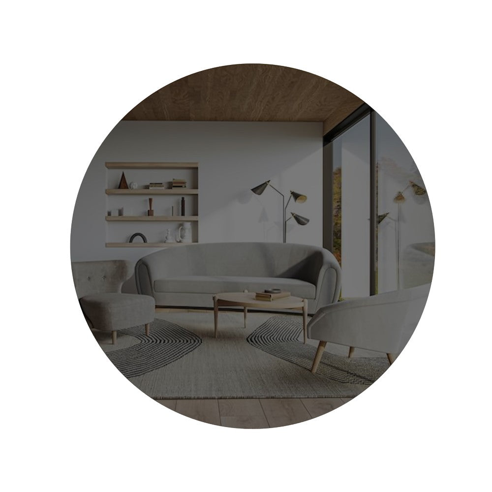 Espelho de parede elegante, 70 cm x 70 cm, cinza escuro e prata | 100% MDF, design ecológico Flotal-E | Perfeito para decoração moderna