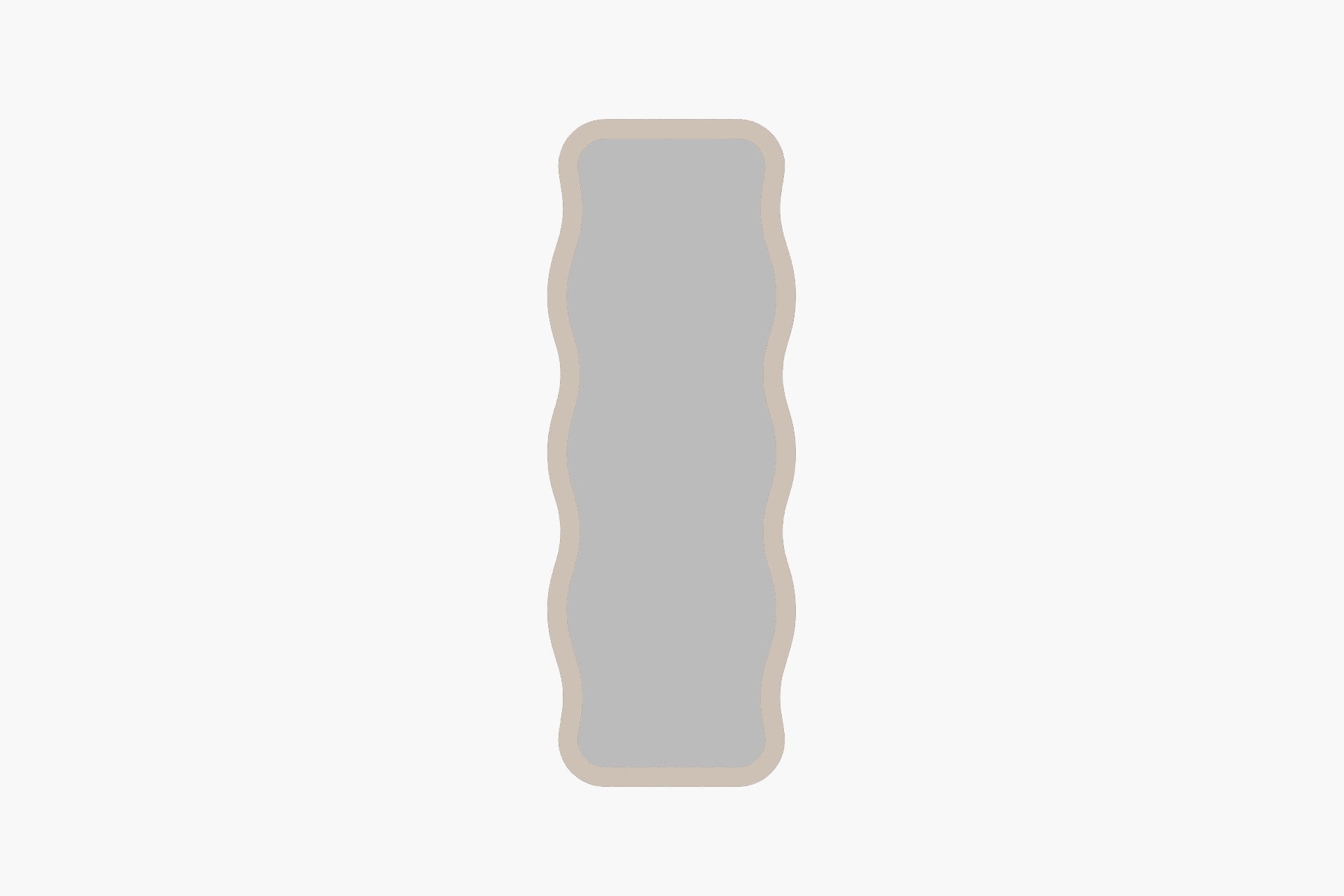 Espelho de parede elegante na cor areia, 50 x 160 x 2,2 cm | 100% MDF, design ecológico Flotal-E | Perfeito para decoração e espaços modernos