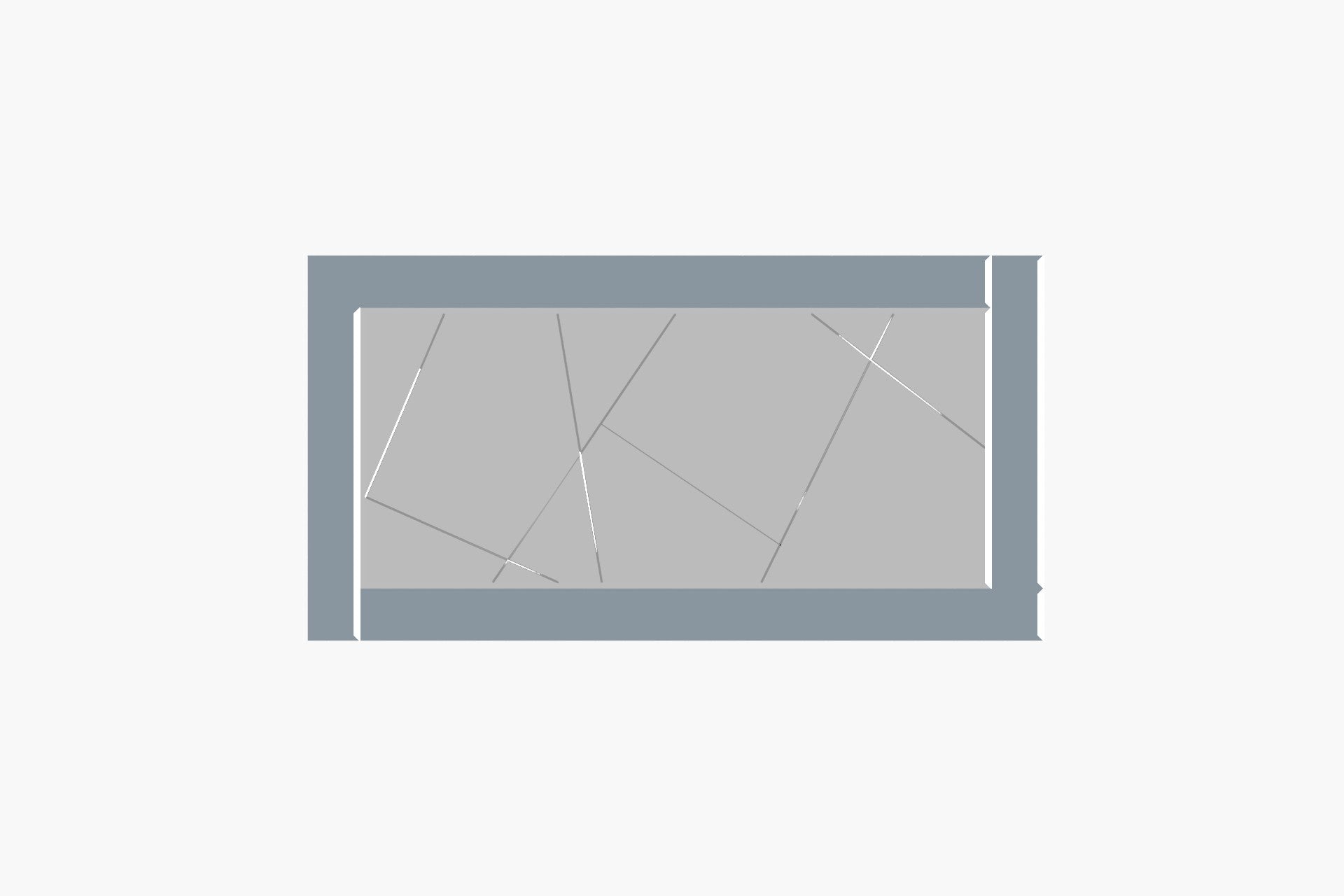 Espelho de parede elegante, 60 x 120 cm, fumê e branco | 100% MDF, design ecológico Flotal-E | Perfeito para decoração e espaços modernos