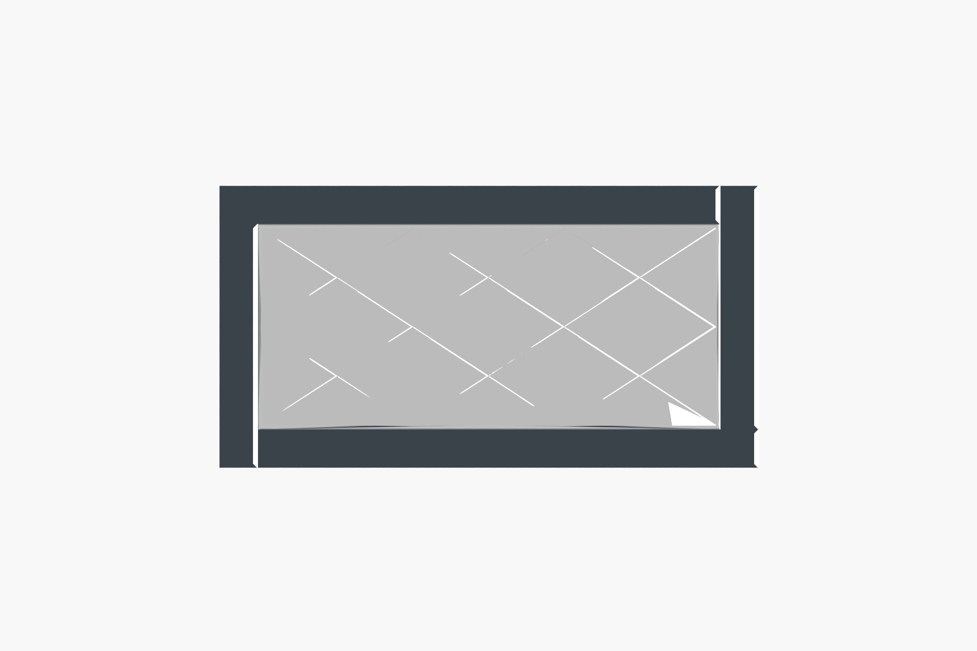 Espelho de parede elegante, 60 x 120 cm, fumê e branco | 100% MDF, design ecológico Flotal-E | Perfeito para decoração e espaços modernos