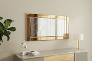 Espelho de parede elegante, 60 x 120 cm, bronze e branco | 100% MDF, design ecológico Flotal-E | Perfeito para decoração e espaços modernos