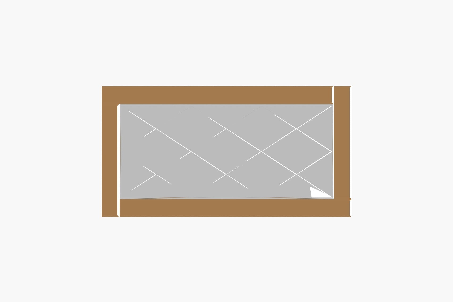 Espelho de parede elegante, 60 x 120 cm, bronze e branco | 100% MDF, design ecológico Flotal-E | Perfeito para decoração e espaços modernos