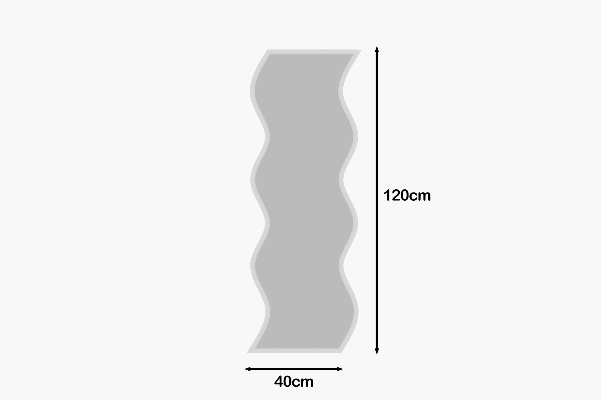 Espelho de Parede Elegante, 40 x 120 cm, 100% MDF, Design Ecológico Flotal-E, Acabamento Branco Elegante | Perfeito para Decoração e Espaços Modernos