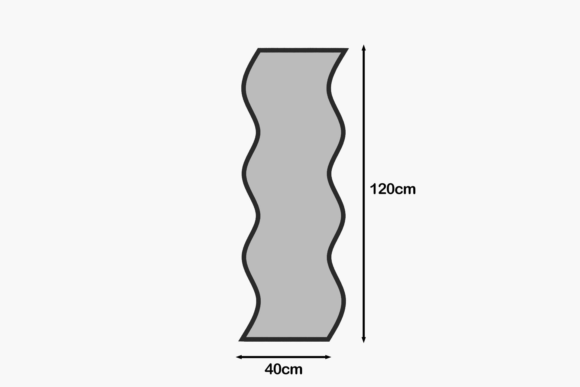 Espelho de parede elegante, 40 x 120 cm, 100% MDF, design ecológico Flotal-E, acabamento elegante em preto e branco | Perfeito para decoração moderna