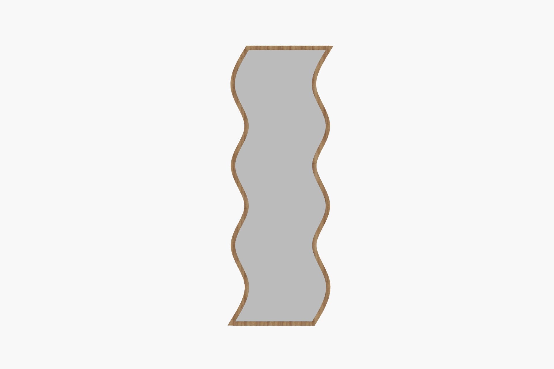 Espelho de parede elegante, 40 x 120 cm, 100% MDF, design ecológico Flotal-E, acabamento branco e natural | Perfeito para decoração moderna