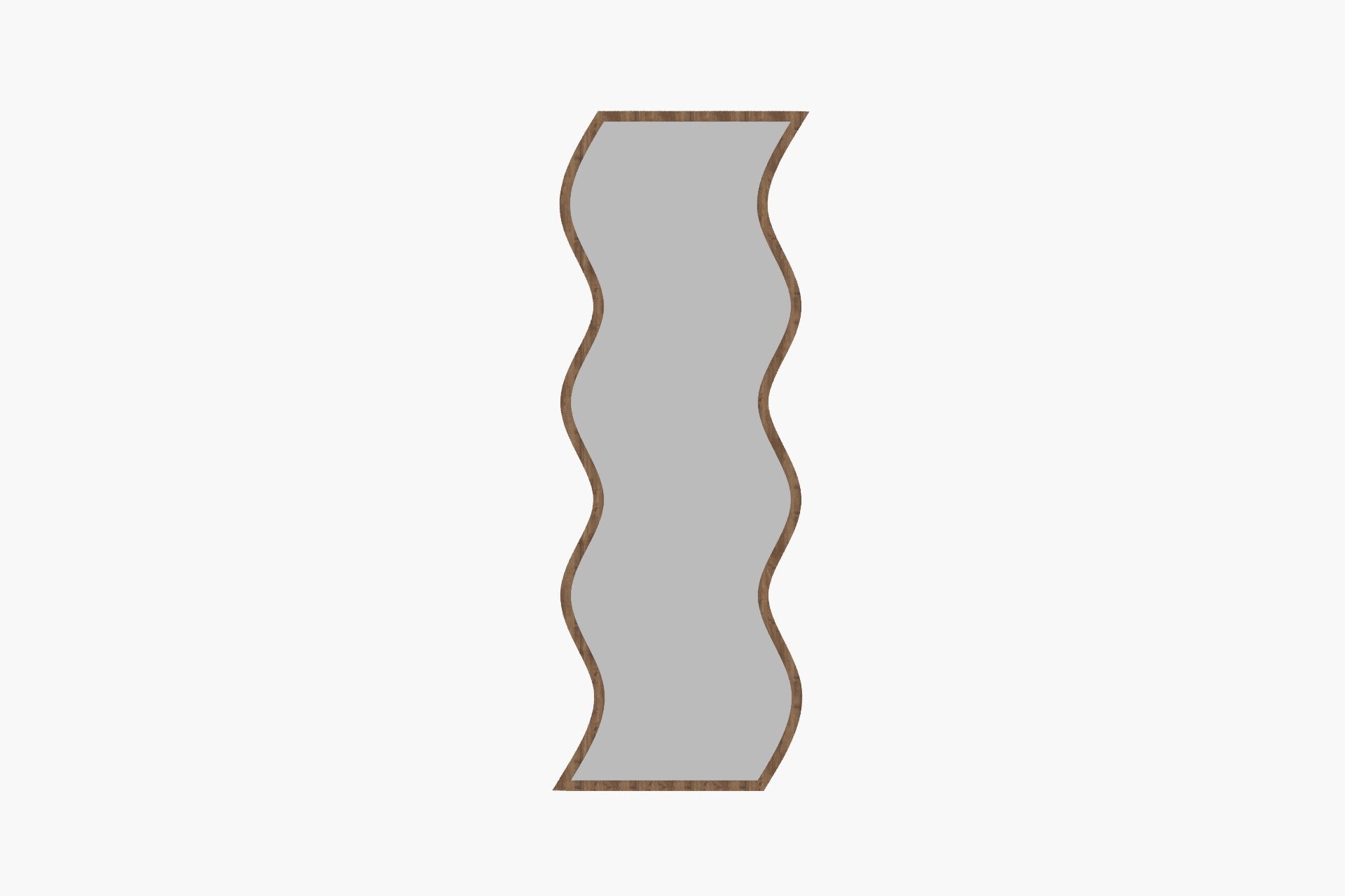 Espelho de parede elegante, 40 x 120 cm, branco e nogueira | 100% MDF, design ecológico Flotal-E | Perfeito para decoração e espaços modernos