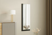 Espelho de parede elegante, 40 x 120 cm, 100% MDF, design ecológico Flotal-E, acabamento elegante em preto e branco | Perfeito para decoração moderna