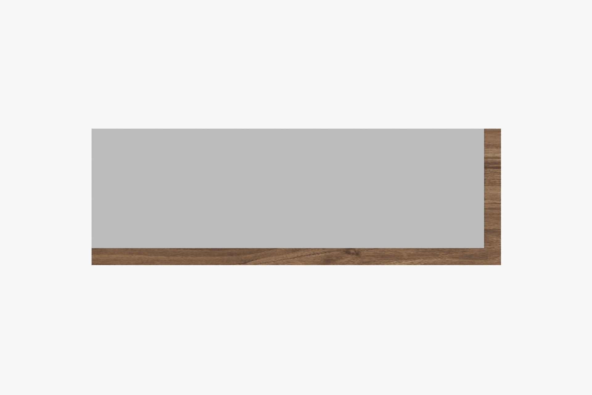 Espelho de parede elegante, 40 x 120 cm, branco e nogueira | 100% MDF, design ecológico Flotal-E | Perfeito para decoração e espaços modernos
