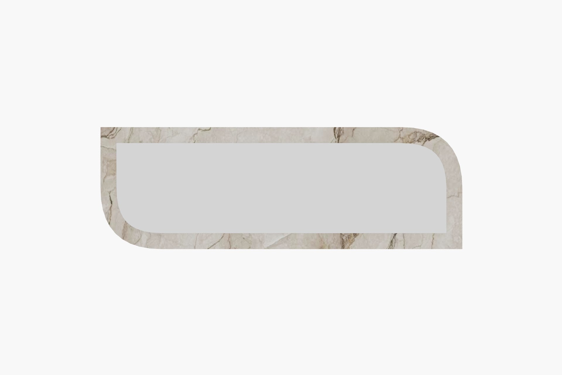 Espelho de parede elegante, 40 x 120 cm, MDF ecológico, acabamento em mármore e Éfeso | Elegante e funcional para decoração moderna