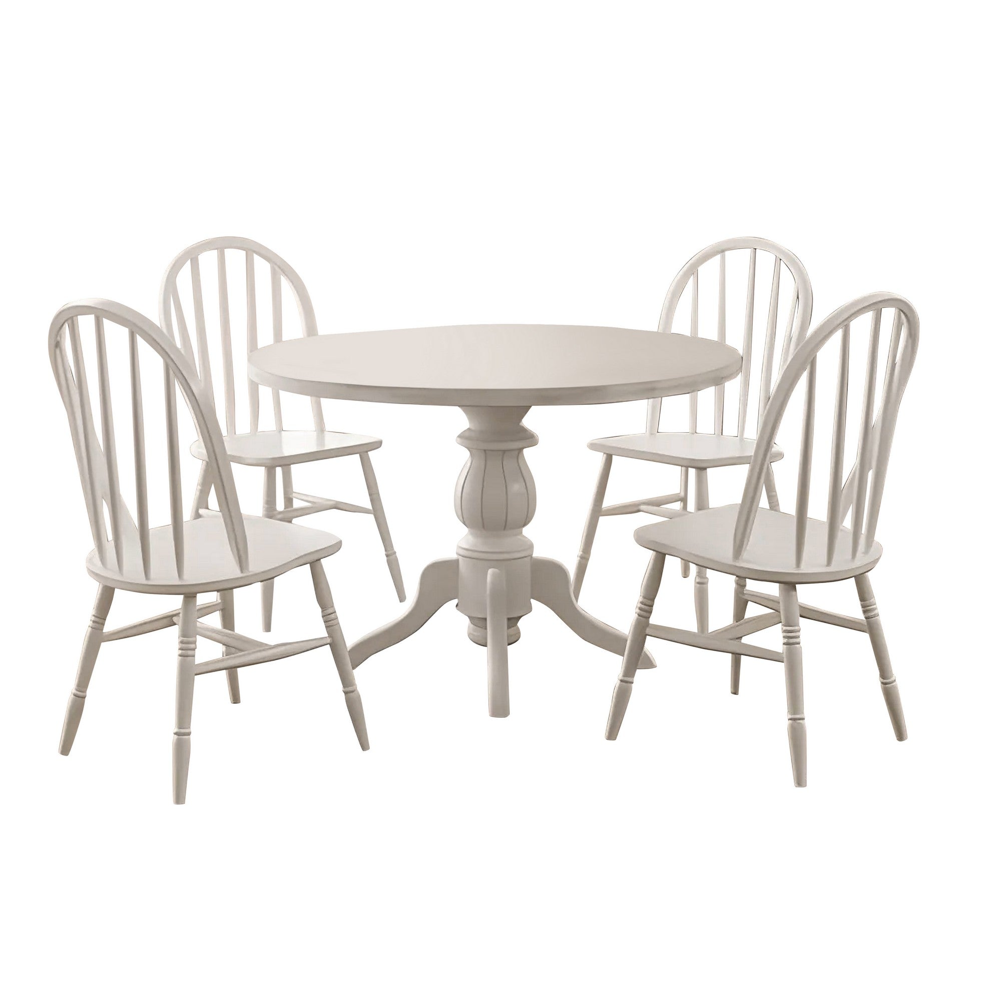 Conjunto de mesa de jantar e cadeiras (5 peças)-Albero08-Carvalho
Branco