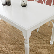 Conjunto de mesa de jantar extensível e cadeiras (5 peças)-Albero27-Branco