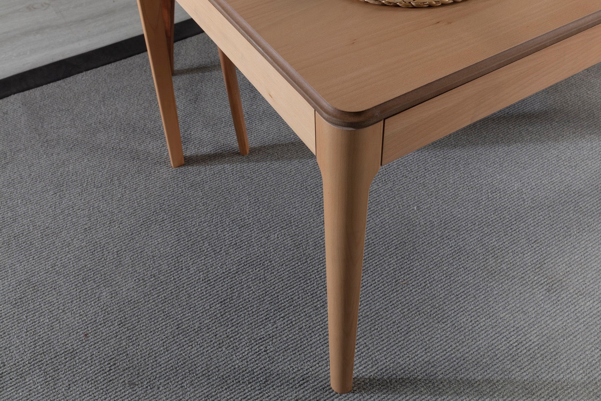Conjunto de mesa de jantar extensível e cadeiras (5 peças)-Albero150-Natural