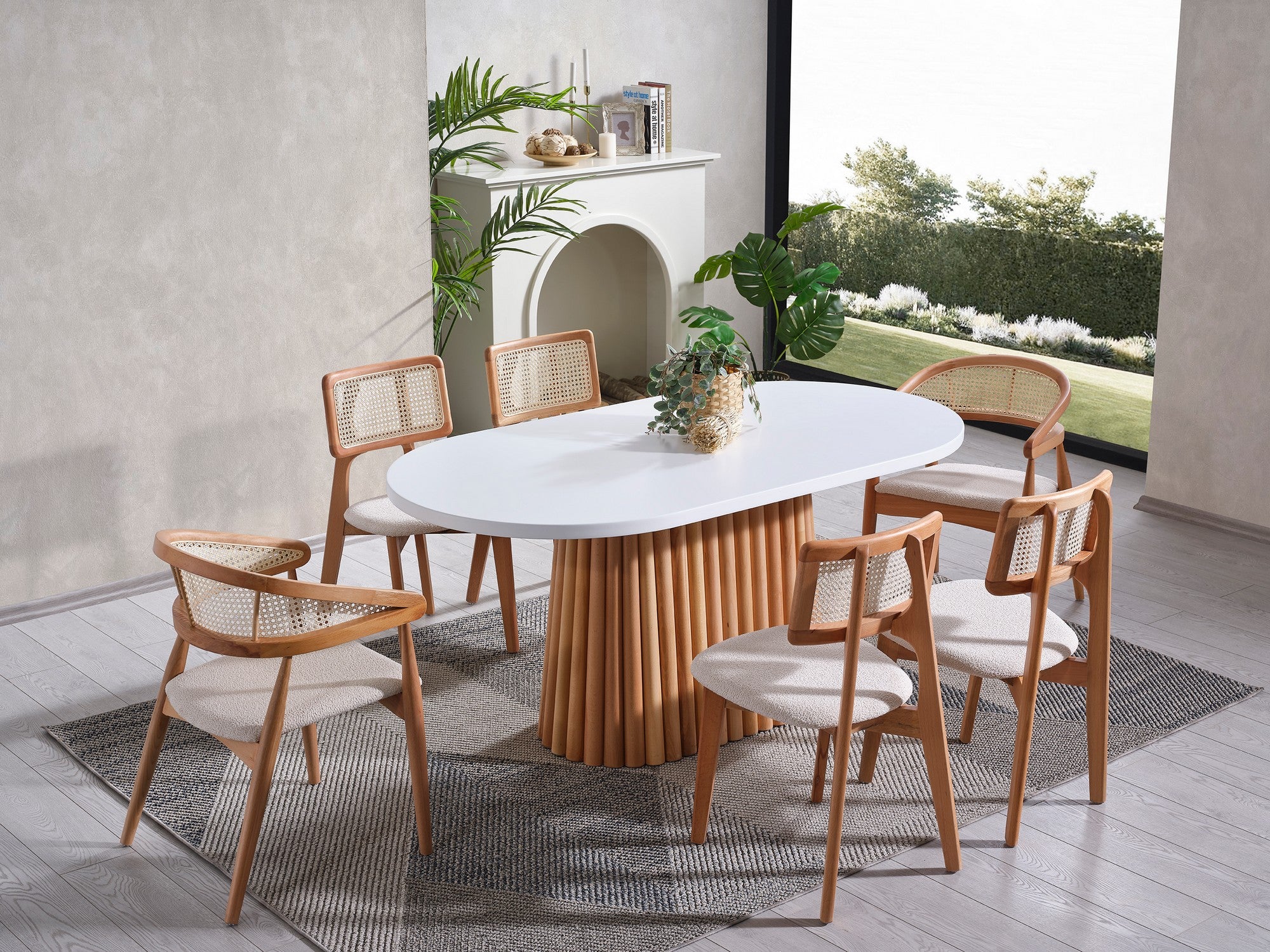 Mesa de jantar-Soho-Branco
Natural