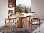 Conjunto de mesa de jantar e cadeiras (4 peças)-Atlantis-Natural