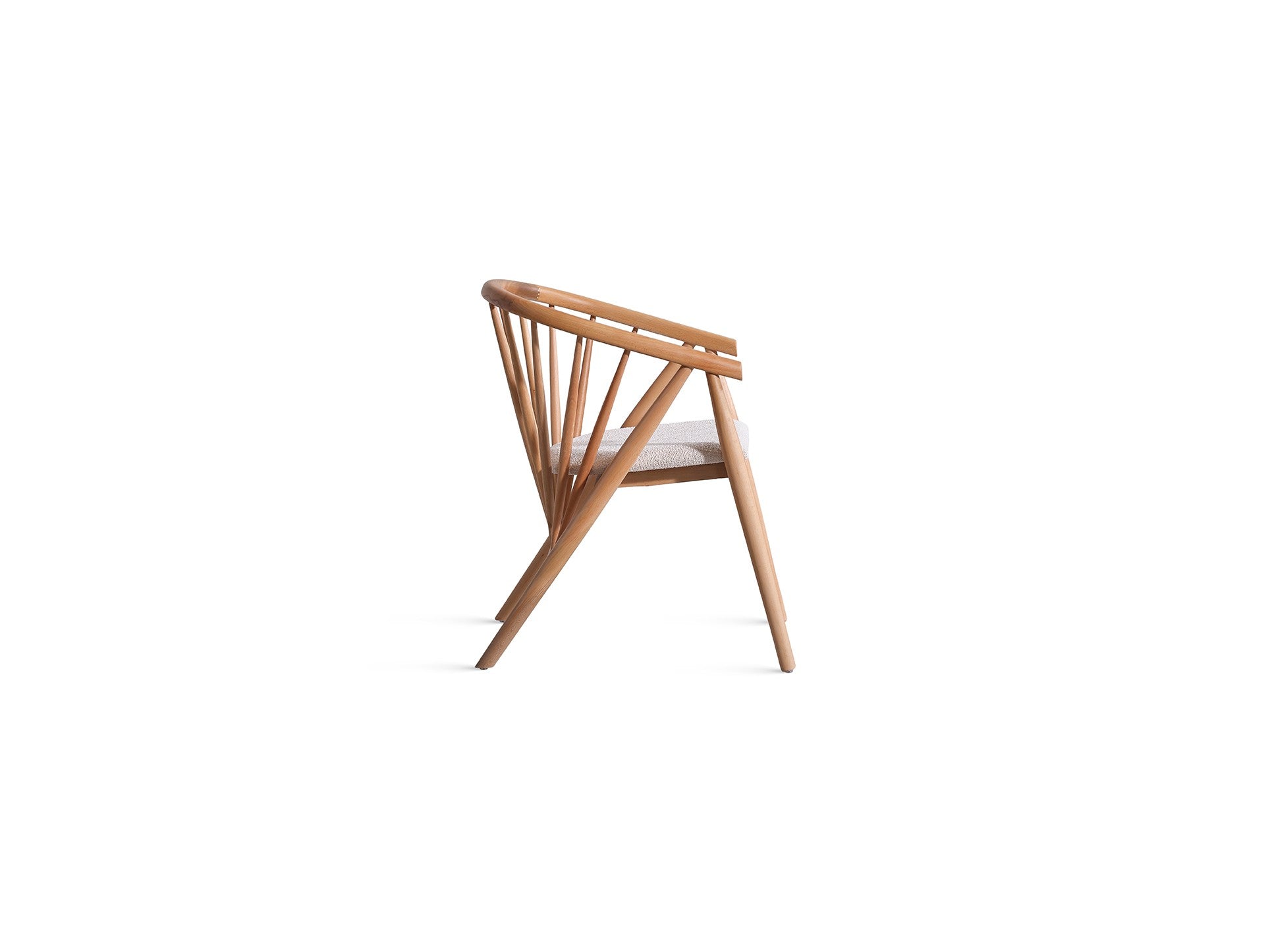 Conjunto de mesa de jantar extensível e cadeiras (4 peças)-Eva-Natural
